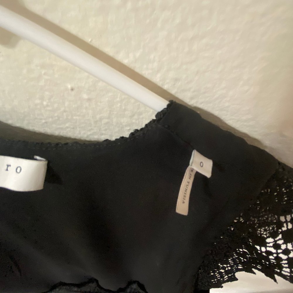 SANDRO Mini Lace Dress Size 0 (XS, waist 24-25) - Picture 6 of 6